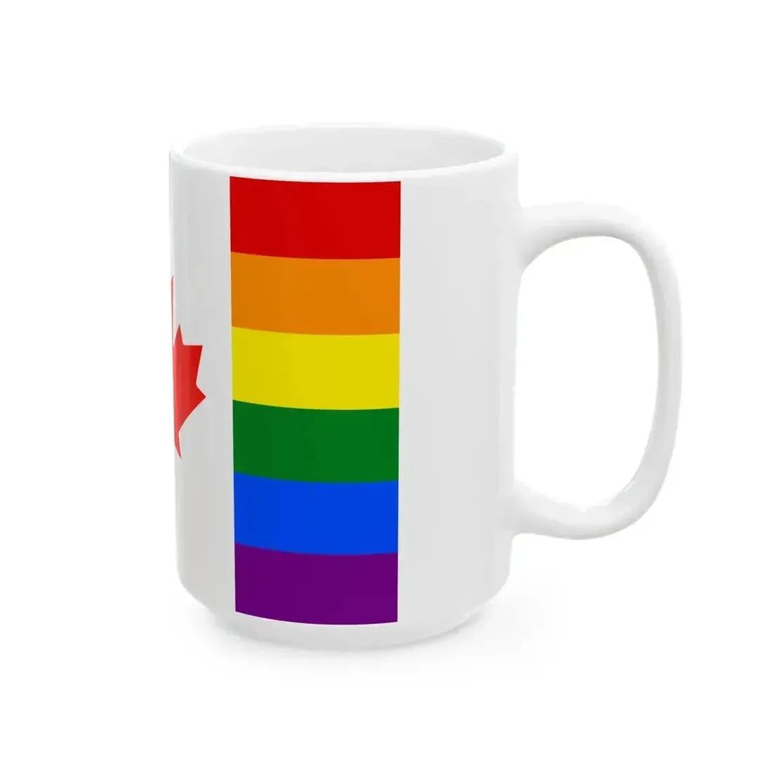 Canada Pride flag (Canada) White Coffee Mug - Go Mug Yourself