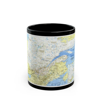 Canada - Quebec 1 (1991) (Map) Black Coffee Mug-11oz-Go Mug Yourself