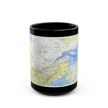 Canada - Quebec 1 (1991) (Map) Black Coffee Mug-15oz-Go Mug Yourself