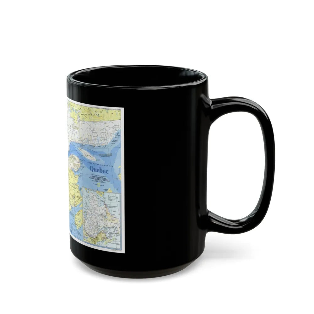 Canada - Quebec 1 (1991) (Map) Black Coffee Mug-Go Mug Yourself