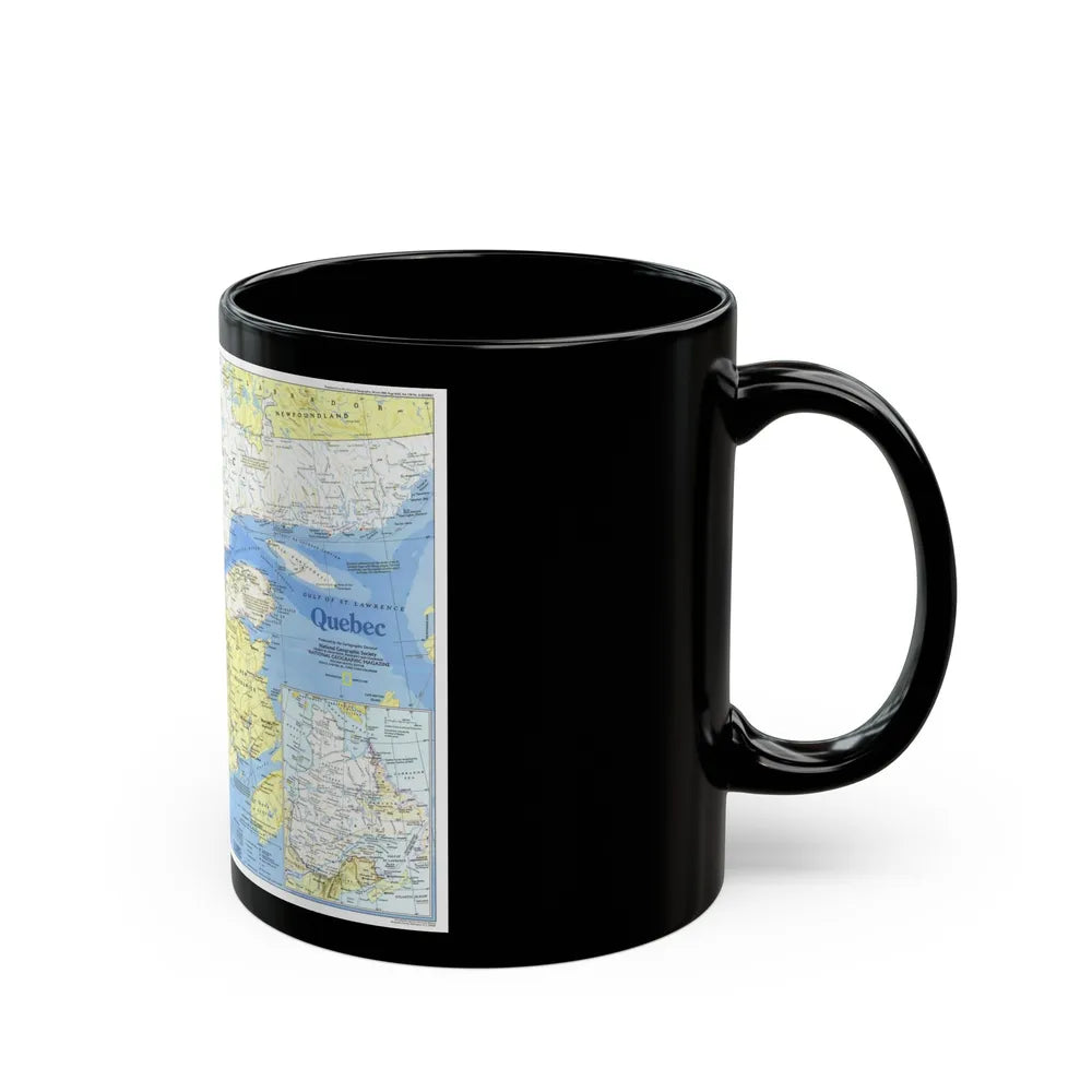 Canada - Quebec 1 (1991) (Map) Black Coffee Mug-Go Mug Yourself