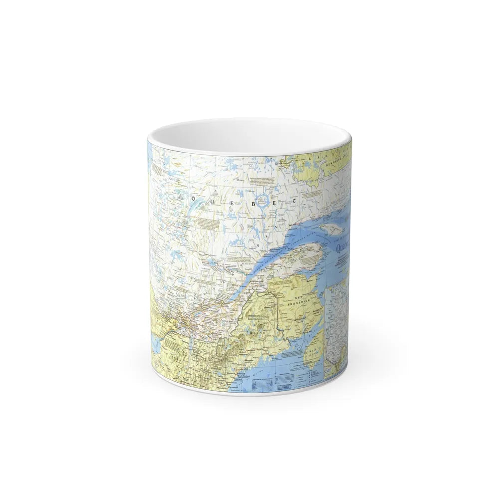 Canada - Quebec 1 (1991) (Map) Color Changing Mug 11oz-11oz-Go Mug Yourself