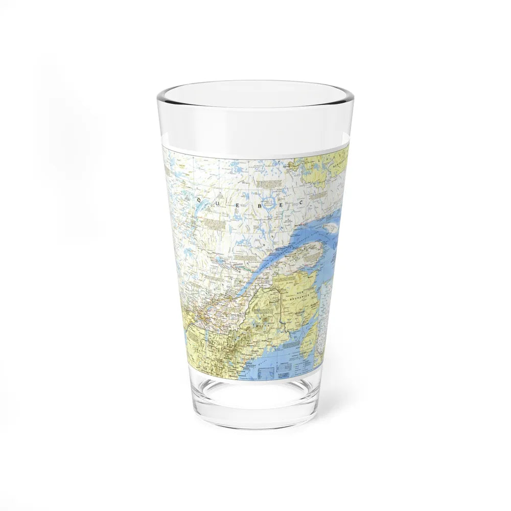 Canada - Quebec 1 (1991) (Map) Pint Glass 16oz-16oz-Go Mug Yourself