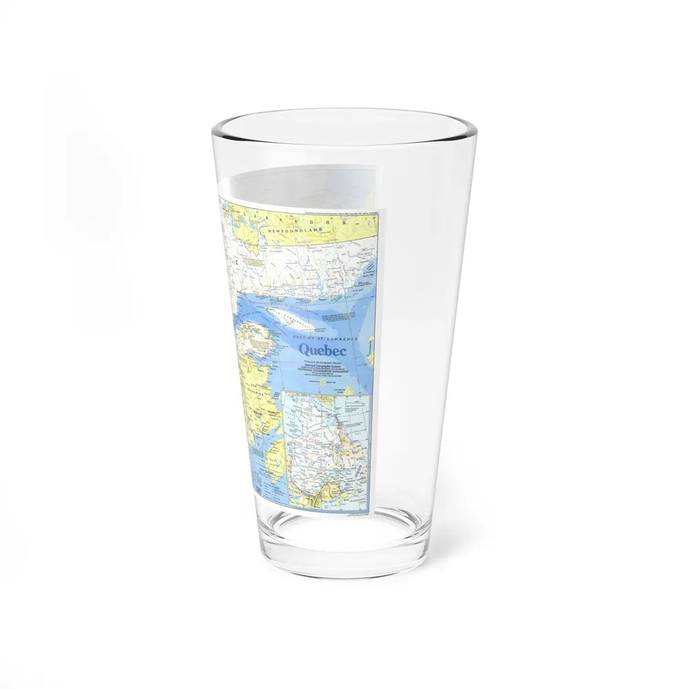 Canada - Quebec 1 (1991) (Map) Pint Glass 16oz-Go Mug Yourself