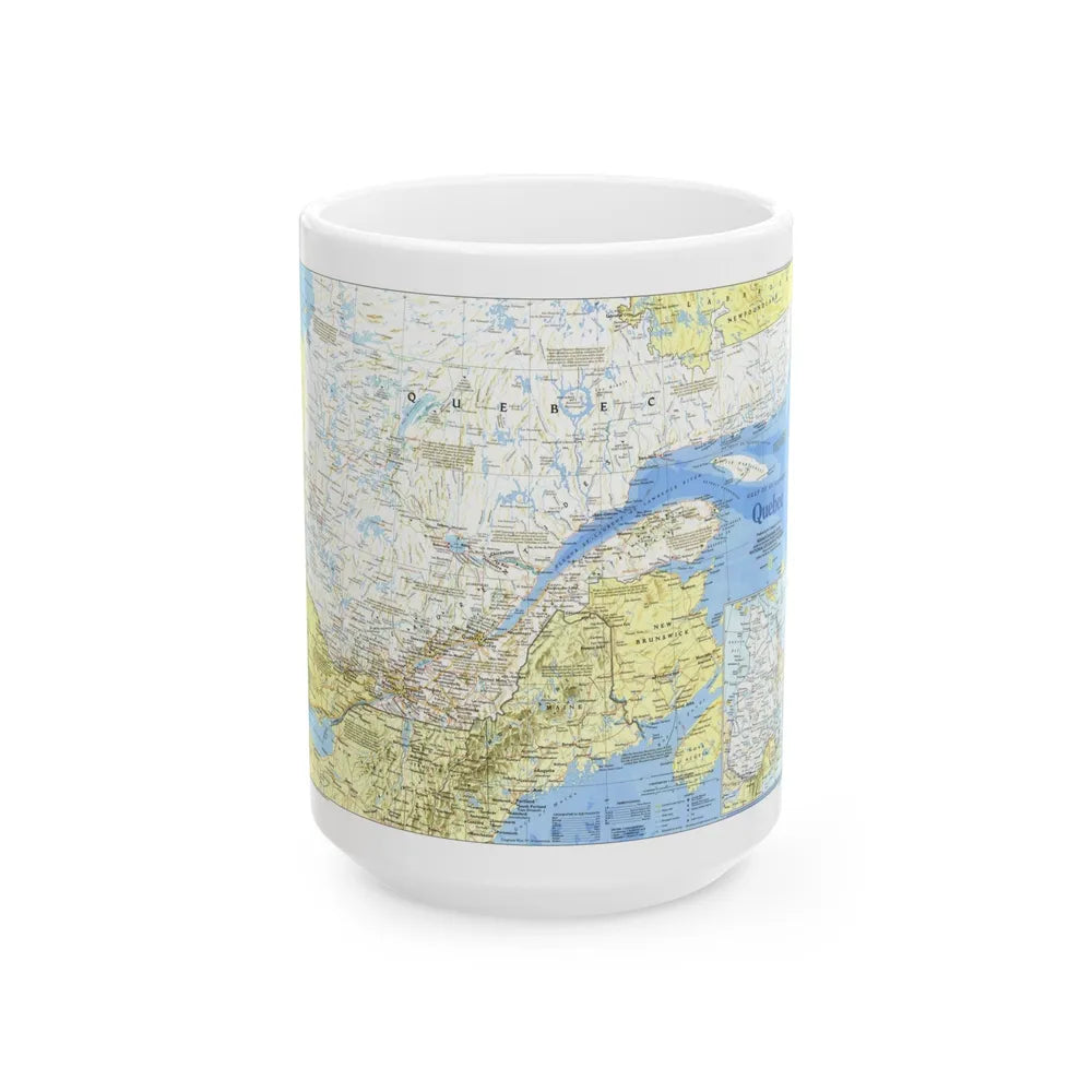 Canada - Quebec 1 (1991) (Map) White Coffee Mug-15oz-Go Mug Yourself