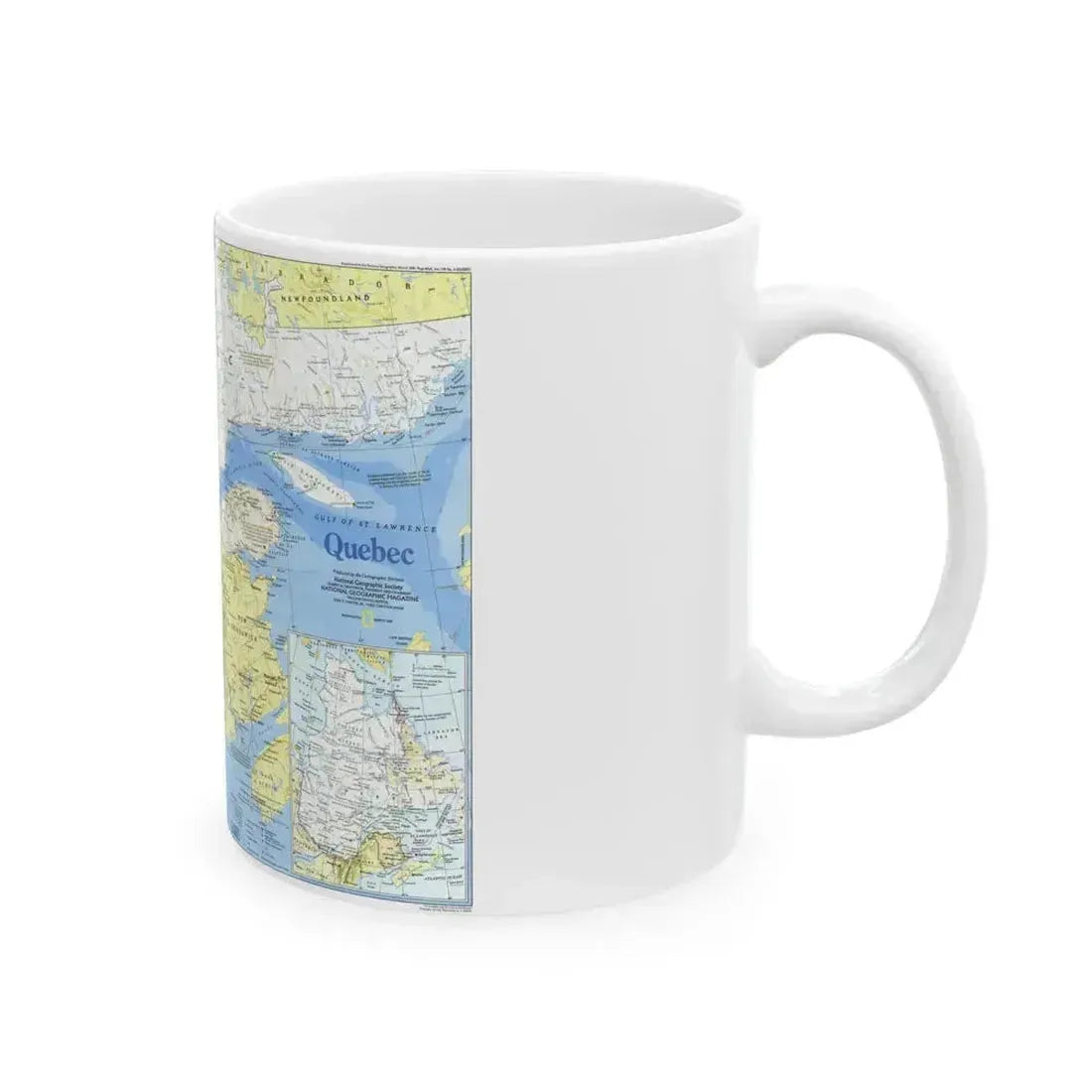 Canada - Quebec 1 (1991) (Map) White Coffee Mug - Go Mug Yourself