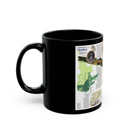 Canada - Quebec 2 (1991) (Map) Black Coffee Mug-Go Mug Yourself