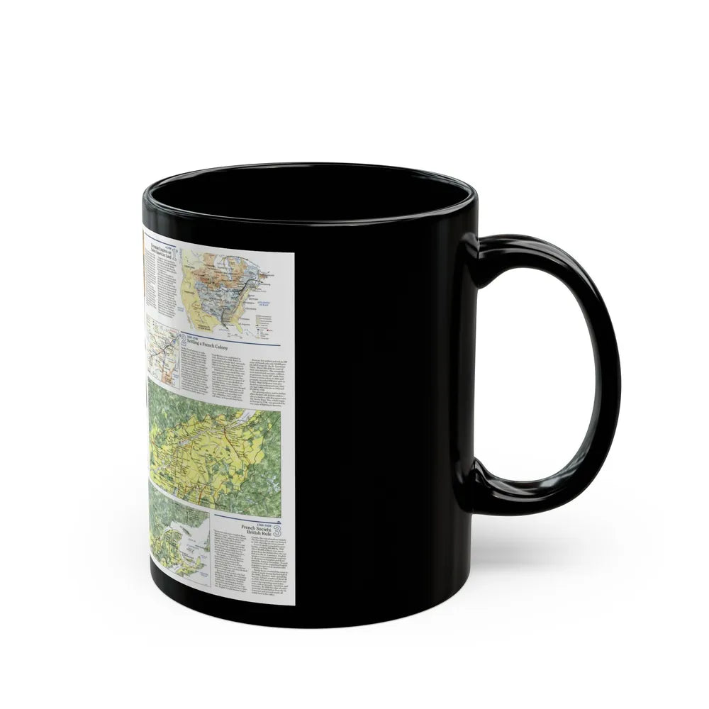 Canada - Quebec 2 (1991) (Map) Black Coffee Mug-Go Mug Yourself