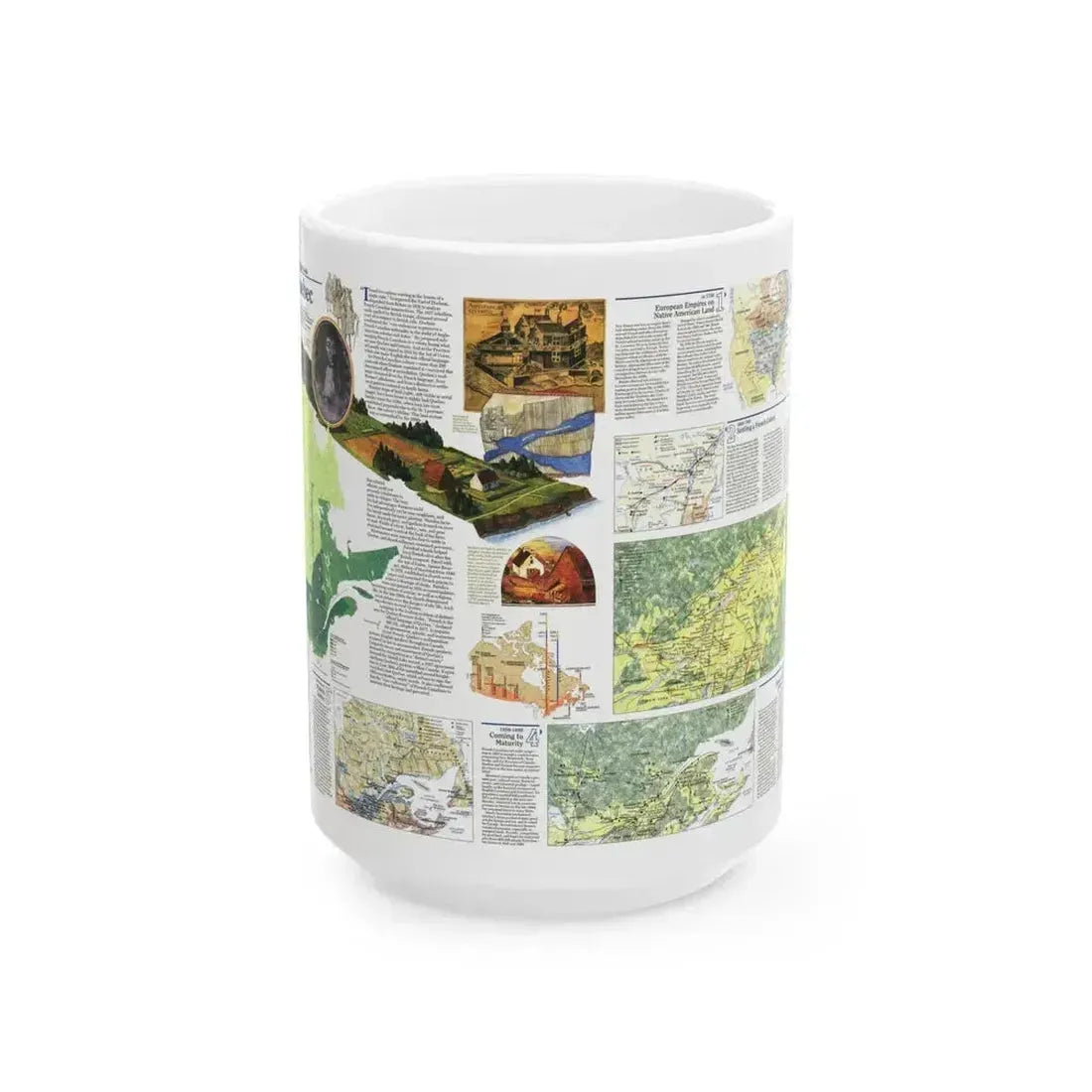Canada - Quebec 2 (1991) (Map) White Coffee Mug 15oz - Go Mug Yourself