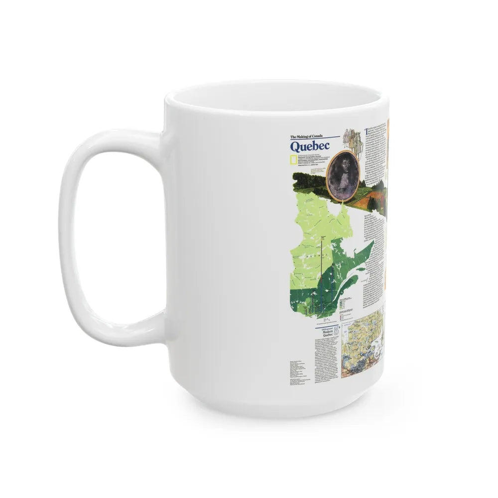 Canada - Quebec 2 (1991) (Map) White Coffee Mug-Go Mug Yourself