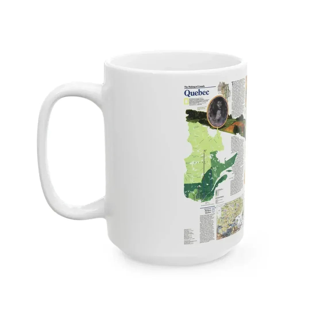 Canada - Quebec 2 (1991) (Map) White Coffee Mug - Go Mug Yourself