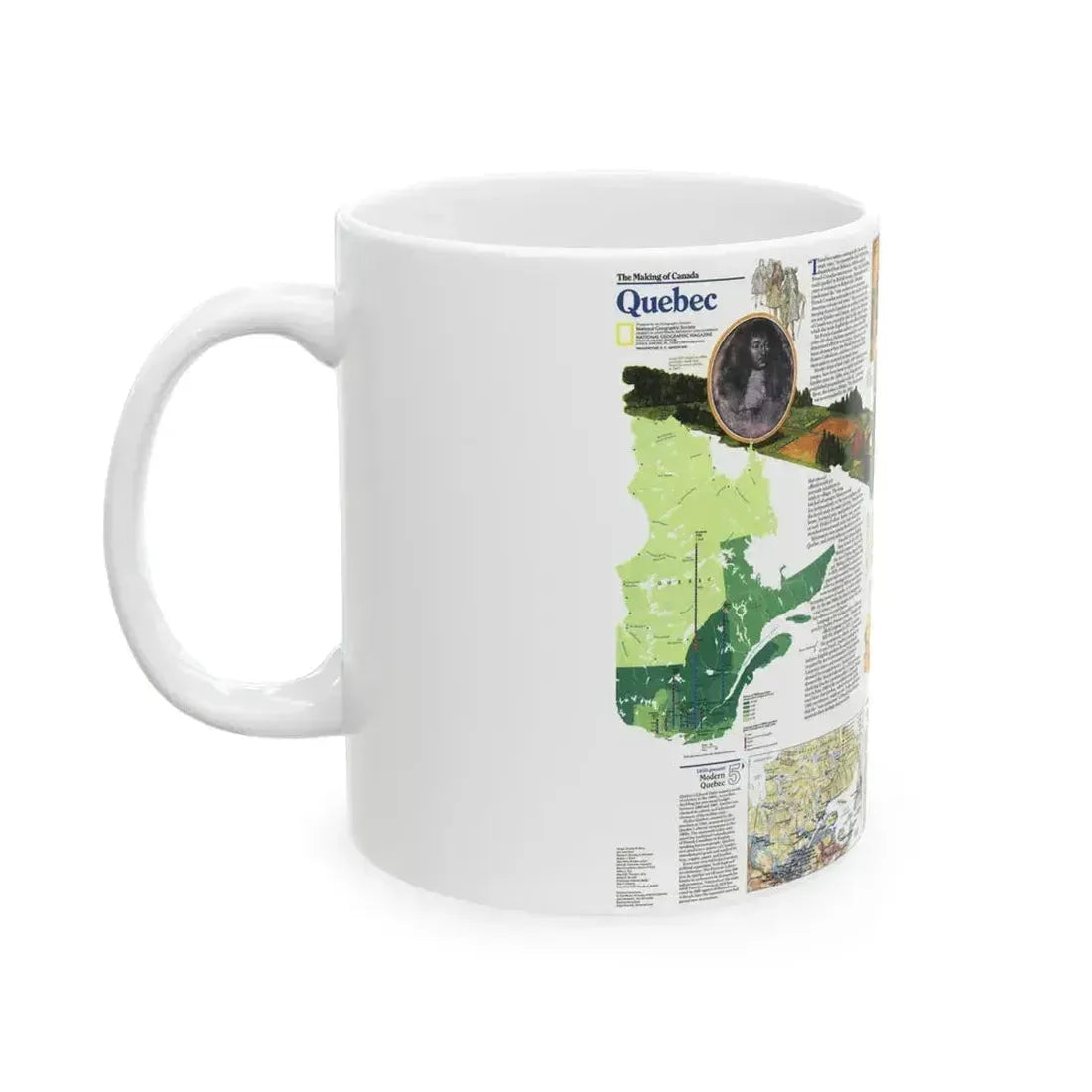 Canada - Quebec 2 (1991) (Map) White Coffee Mug - Go Mug Yourself