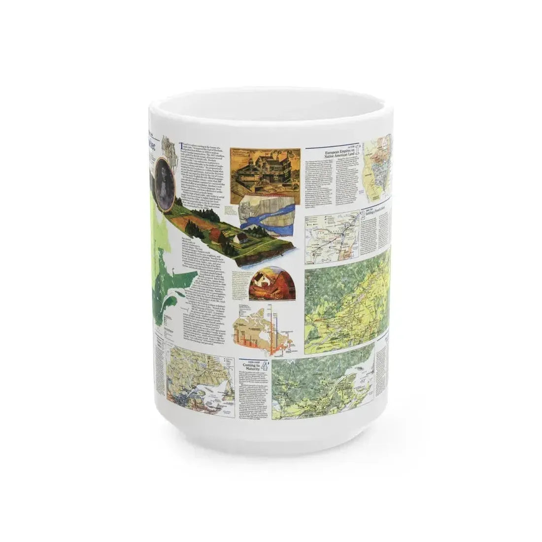 Canada - Quebec 2 (1991) (Map) White Coffee Mug - Go Mug Yourself