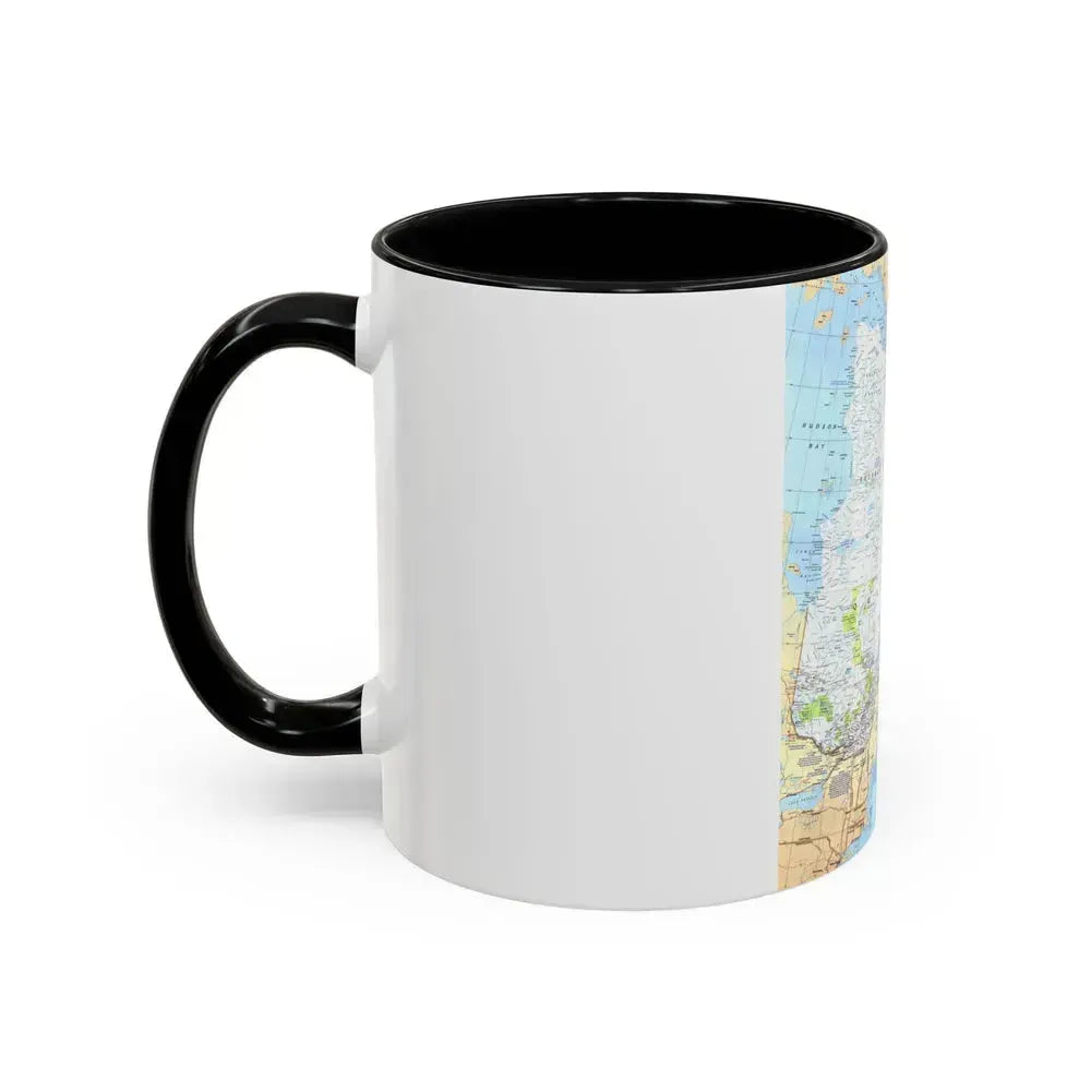 Canada - Quebec & Newfoundland (1980) (Map) Accent Coffee Mug - Go Mug Yourself