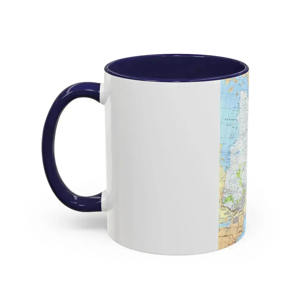 Canada - Quebec & Newfoundland (1980) (Map) Accent Coffee Mug - Go Mug Yourself