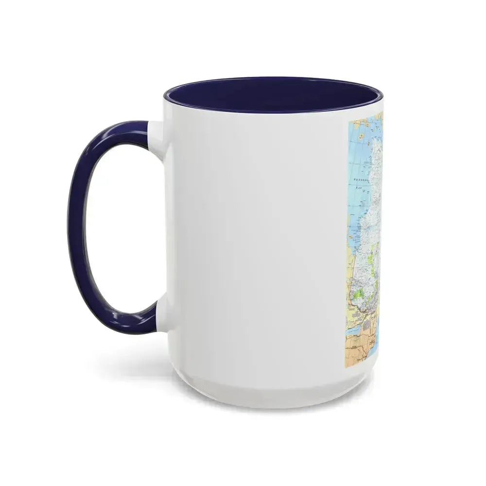 Canada - Quebec & Newfoundland (1980) (Map) Accent Coffee Mug - Go Mug Yourself