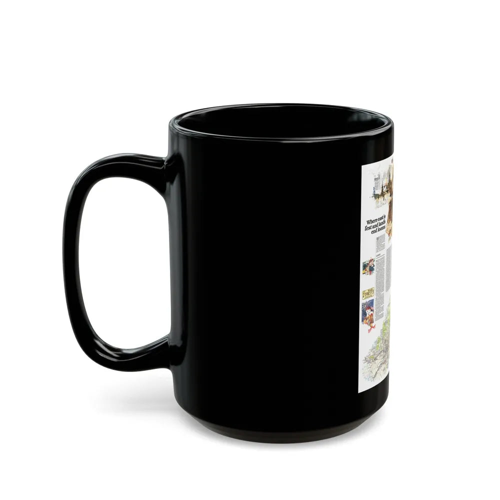 Canada - Quebec-Newfoundland (1980) (Map) Black Coffee Mug-Go Mug Yourself