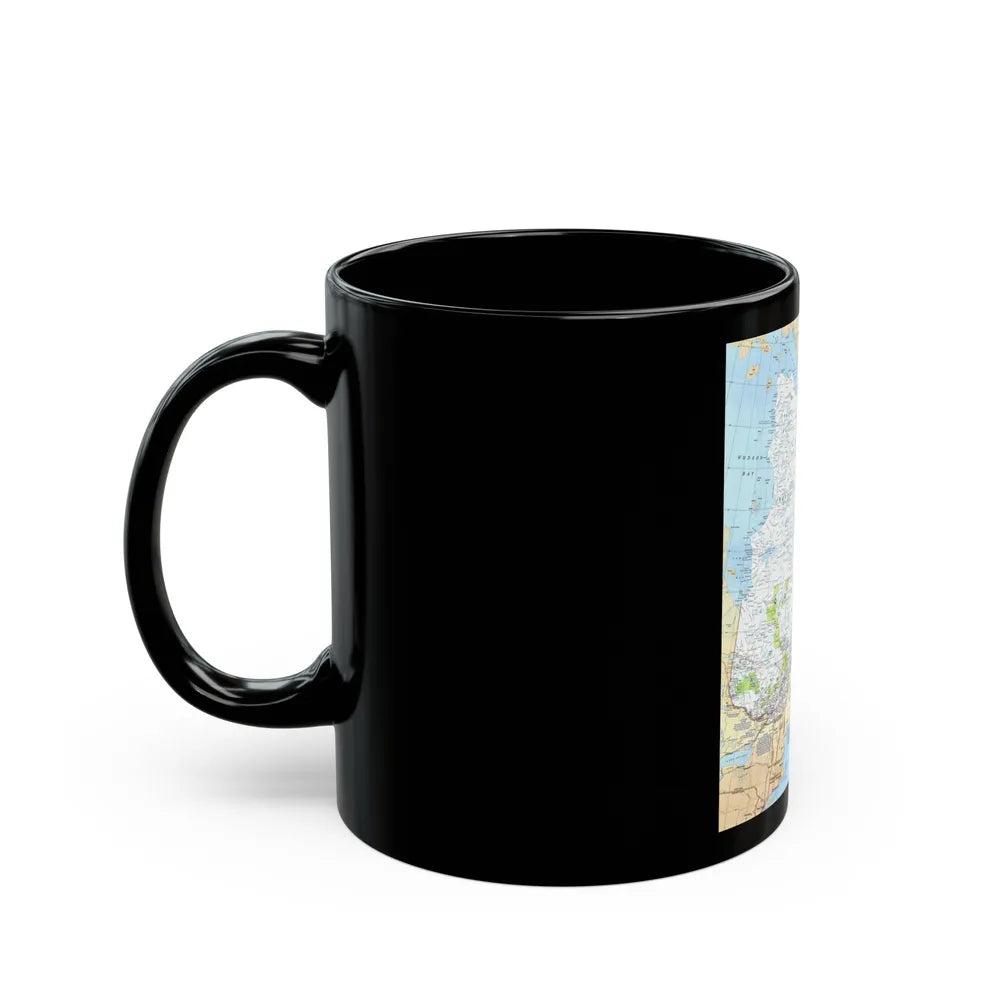 Canada - Quebec & Newfoundland (1980) (Map) Black Coffee Mug-Go Mug Yourself