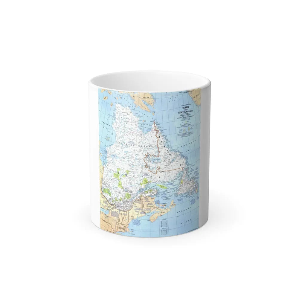 Canada - Quebec & Newfoundland (1980) (Map) Color Changing Mug 11oz-11oz-Go Mug Yourself