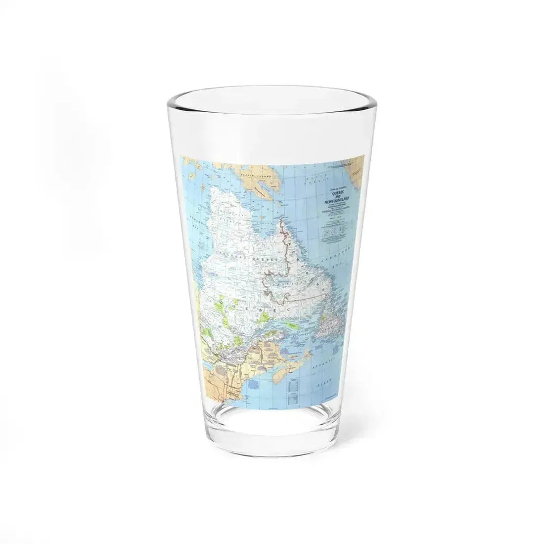 Canada - Quebec & Newfoundland (1980) (Map) Pint Glass 16oz 16oz - Go Mug Yourself