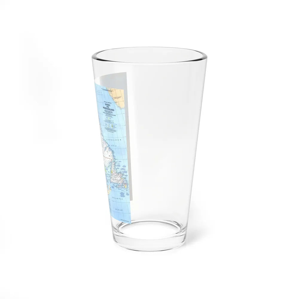 Canada - Quebec & Newfoundland (1980) (Map) Pint Glass 16oz-Go Mug Yourself