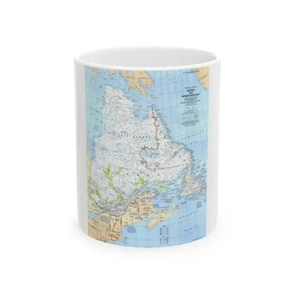 Canada - Quebec & Newfoundland (1980) (Map) White Coffee Mug 11oz - Go Mug Yourself