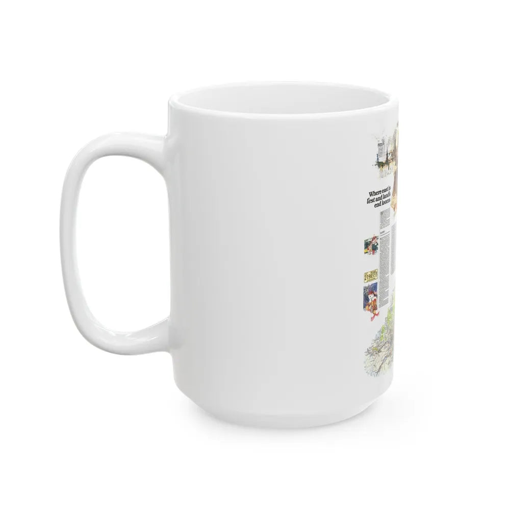 Canada - Quebec-Newfoundland (1980) (Map) White Coffee Mug-Go Mug Yourself