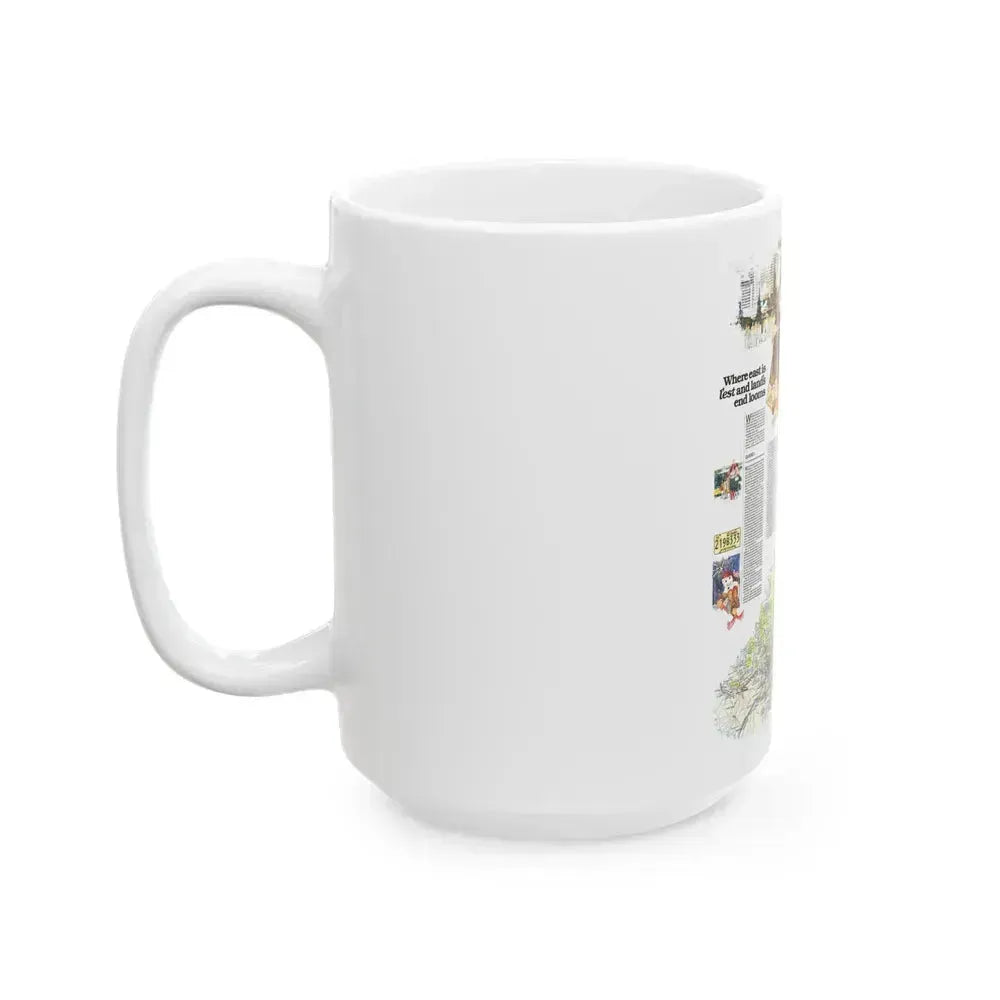 Canada - Quebec-Newfoundland (1980) (Map) White Coffee Mug - Go Mug Yourself