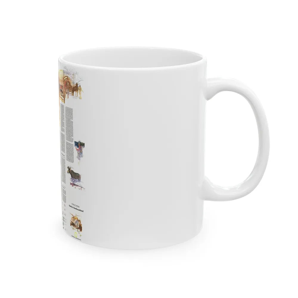 Canada - Quebec-Newfoundland (1980) (Map) White Coffee Mug-Go Mug Yourself