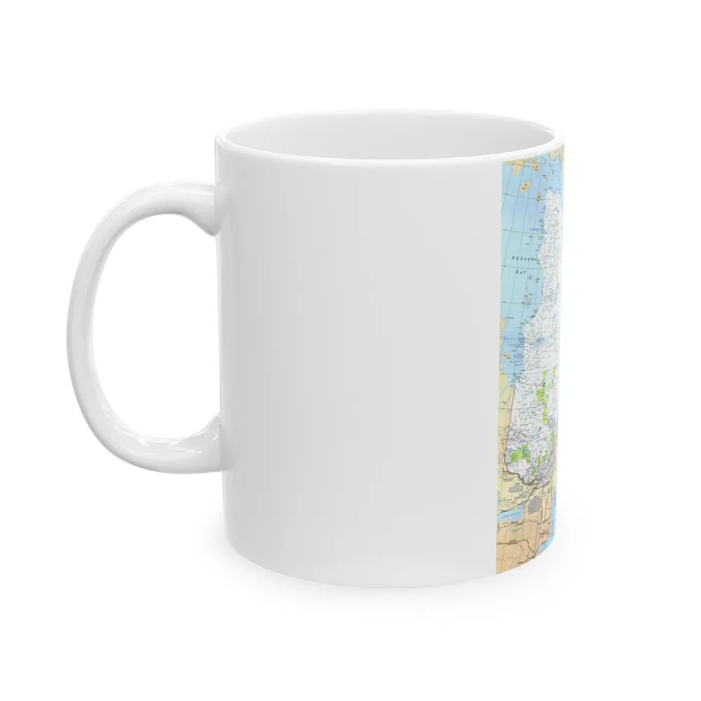 Canada - Quebec & Newfoundland (1980) (Map) White Coffee Mug-Go Mug Yourself