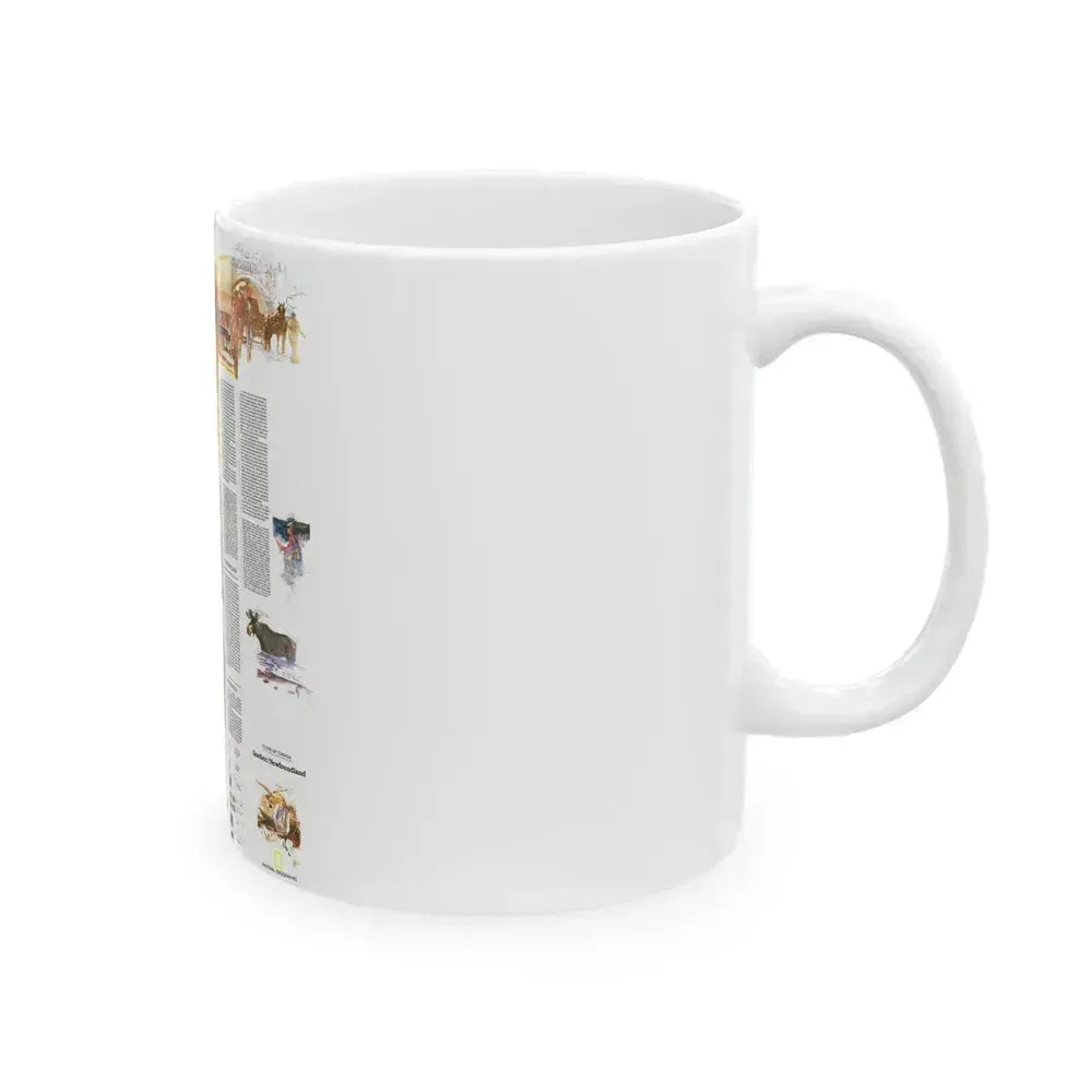 Canada - Quebec-Newfoundland (1980) (Map) White Coffee Mug - Go Mug Yourself
