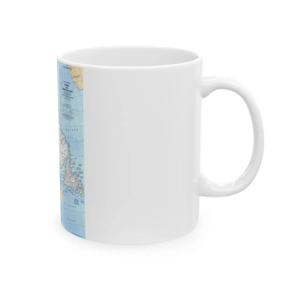 Canada - Quebec & Newfoundland (1980) (Map) White Coffee Mug-Go Mug Yourself