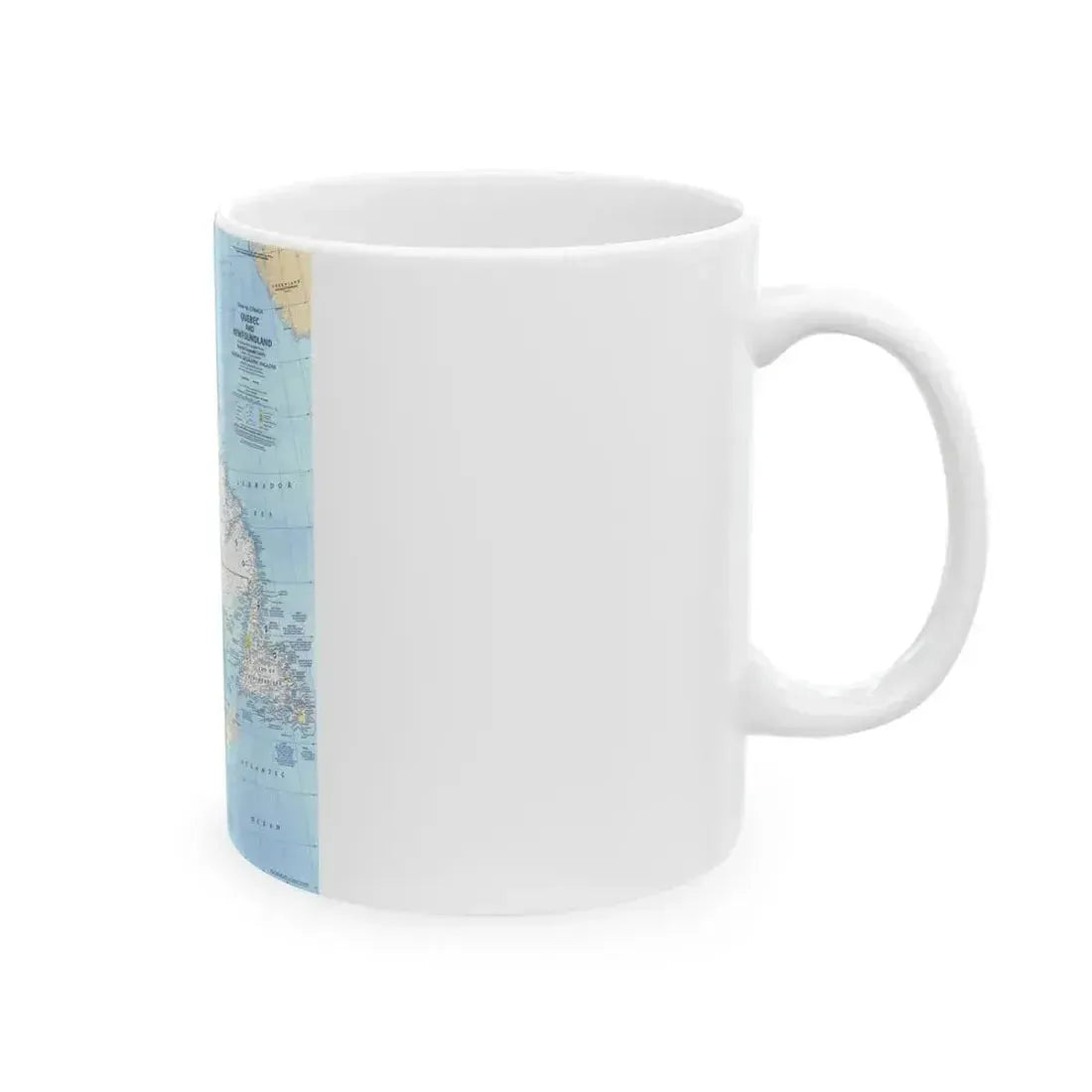 Canada - Quebec & Newfoundland (1980) (Map) White Coffee Mug - Go Mug Yourself