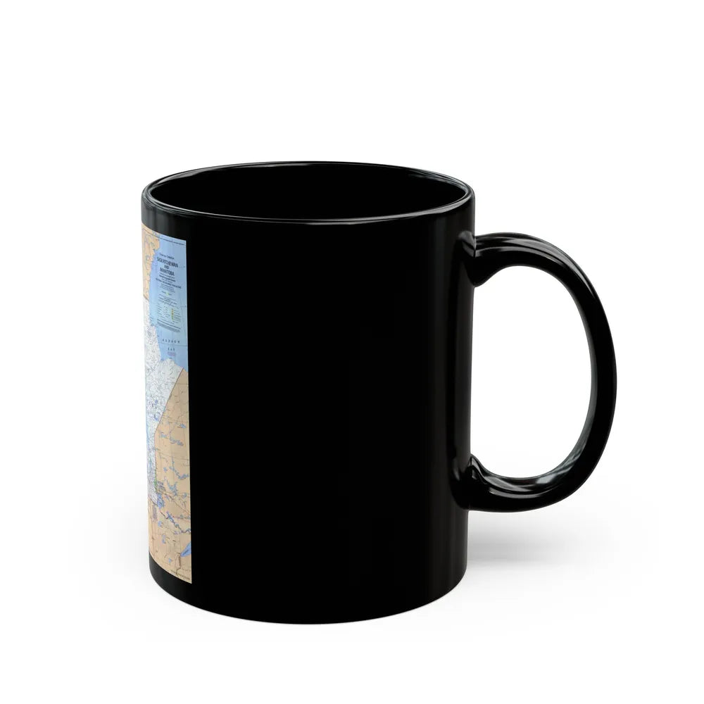 Canada - Saskatchewan & Manitoba (1979) (Map) Black Coffee Mug-Go Mug Yourself