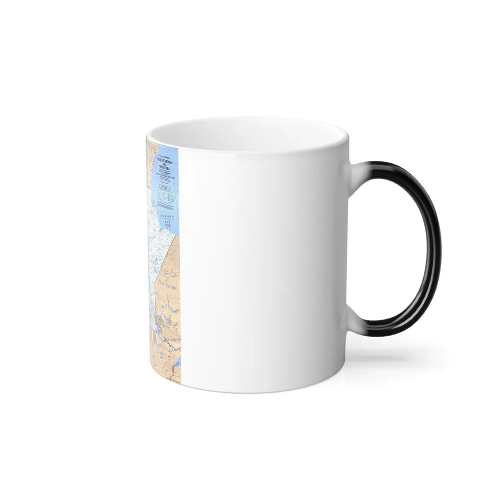 Canada - Saskatchewan & Manitoba (1979) (Map) Color Changing Mug 11oz-Go Mug Yourself