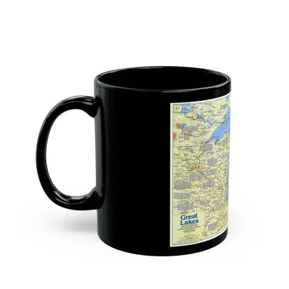 Canada - The Great Lakes 1 (1987) (Map) Black Coffee Mug - Go Mug Yourself