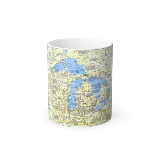 Canada - The Great Lakes 1 (1987) (Map) Color Changing Mug 11oz Default Title - Go Mug Yourself