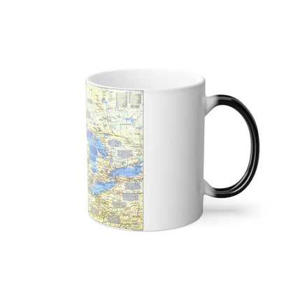 Canada - The Great Lakes 1 (1987) (Map) Color Changing Mug 11oz-Go Mug Yourself