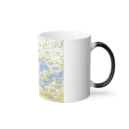 Canada - The Great Lakes 1 (1987) (Map) Color Changing Mug 11oz - Go Mug Yourself
