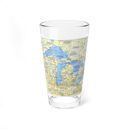 Canada - The Great Lakes 1 (1987) (Map) Pint Glass 16oz-16oz-Go Mug Yourself