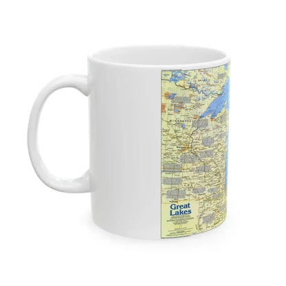 Canada - The Great Lakes 1 (1987) (Map) White Coffee Mug - Go Mug Yourself