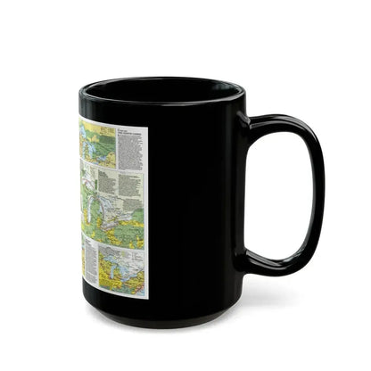 Canada - The Great Lakes 2 (1987) (Map) Black Coffee Mug - Go Mug Yourself