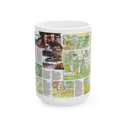 Canada - The Great Lakes 2 (1987) (Map) White Coffee Mug-15oz-Go Mug Yourself