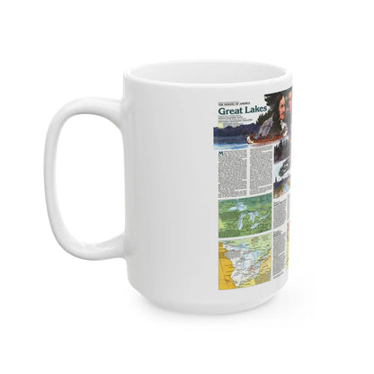 Canada - The Great Lakes 2 (1987) (Map) White Coffee Mug-Go Mug Yourself