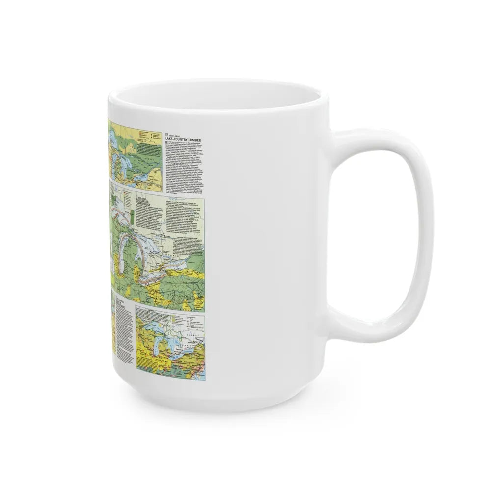 Canada - The Great Lakes 2 (1987) (Map) White Coffee Mug-Go Mug Yourself