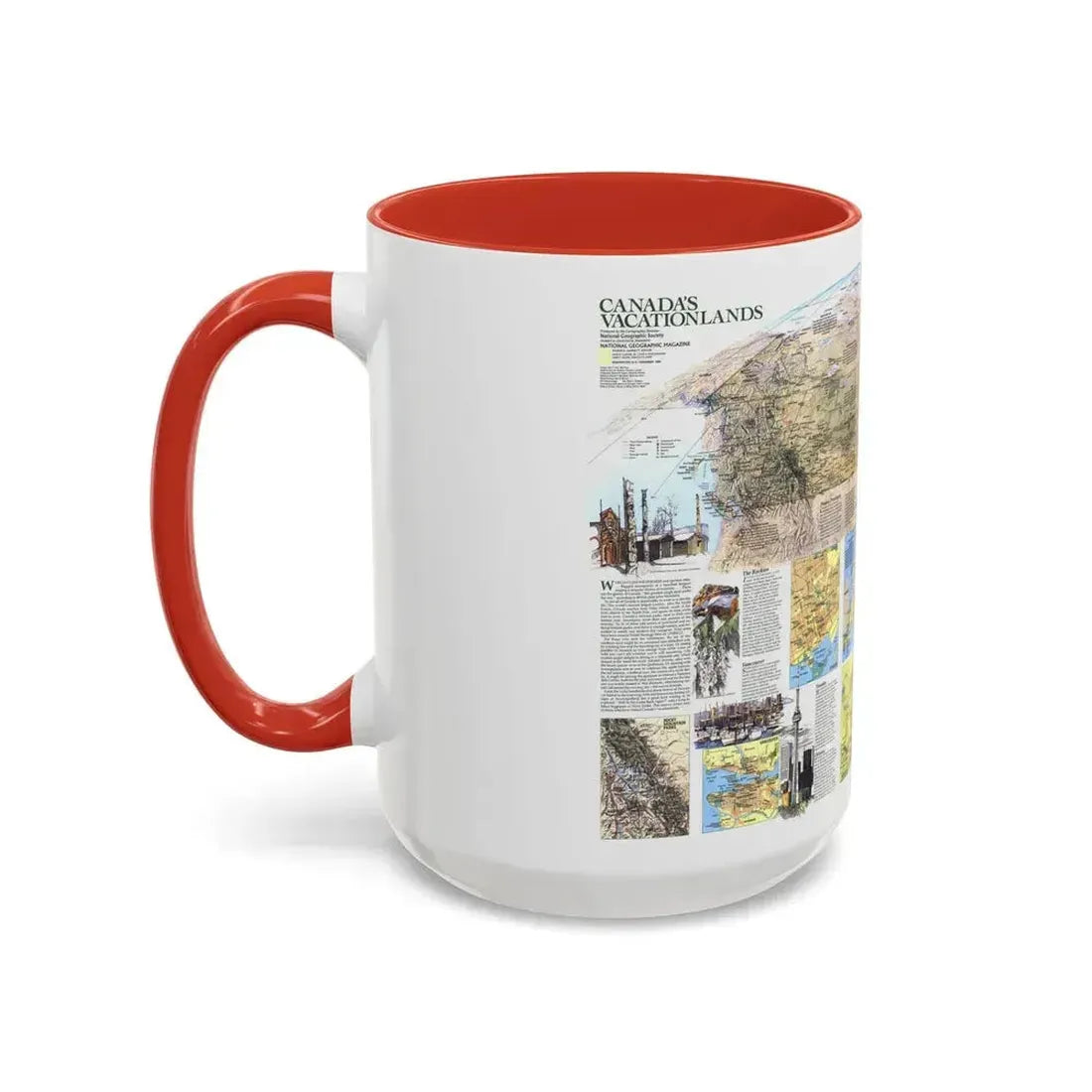 Canada - Vacationlands (1985) (Map) Accent Coffee Mug - Go Mug Yourself