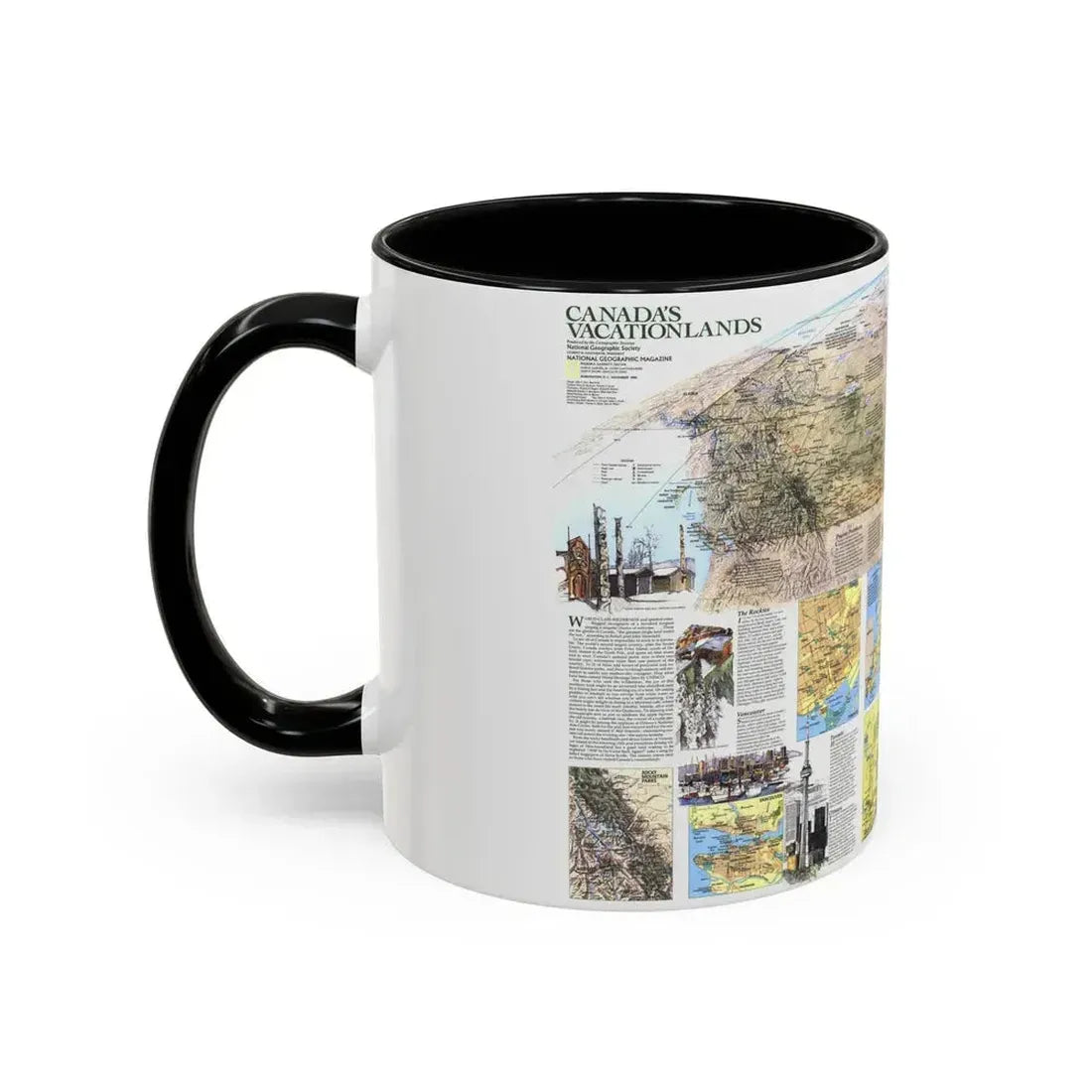 Canada - Vacationlands (1985) (Map) Accent Coffee Mug - Go Mug Yourself