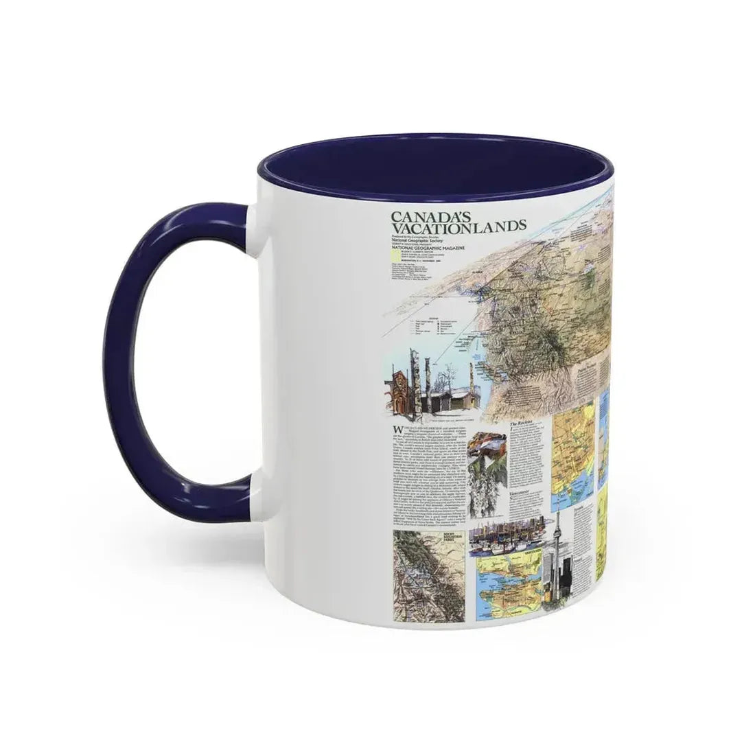 Canada - Vacationlands (1985) (Map) Accent Coffee Mug - Go Mug Yourself