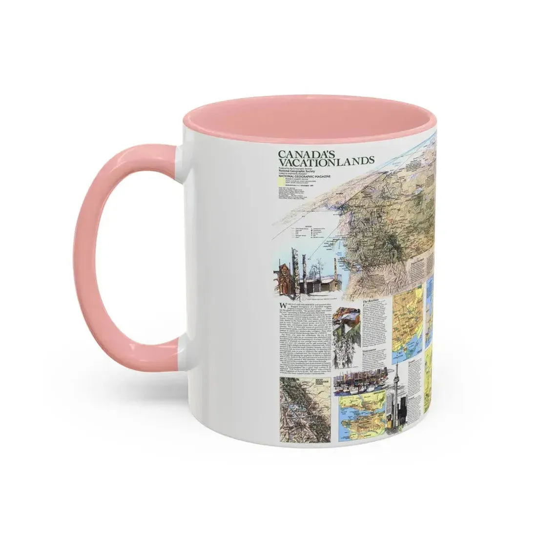 Canada - Vacationlands (1985) (Map) Accent Coffee Mug - Go Mug Yourself