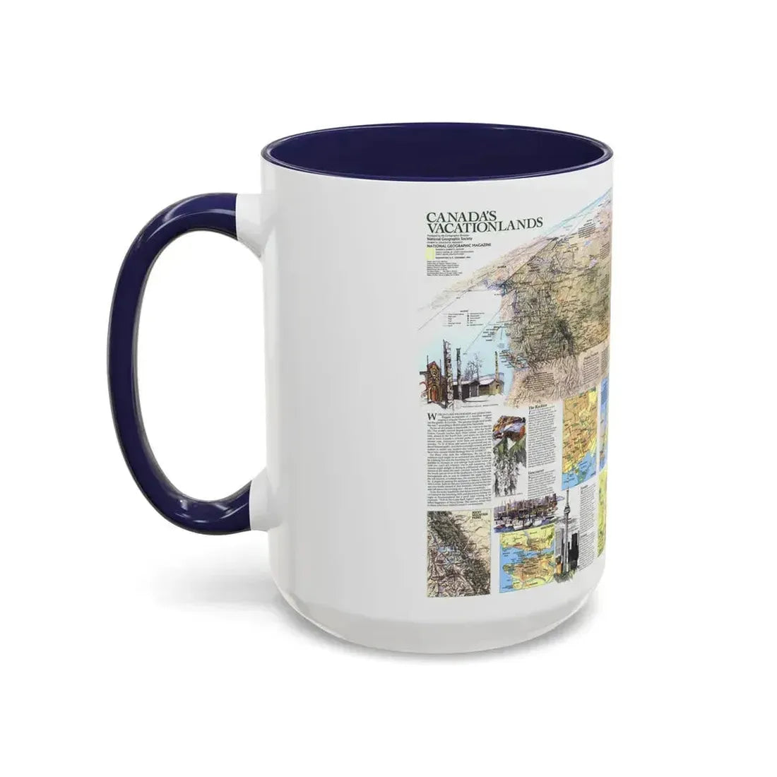 Canada - Vacationlands (1985) (Map) Accent Coffee Mug - Go Mug Yourself